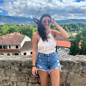 Abercrombie linen crop top